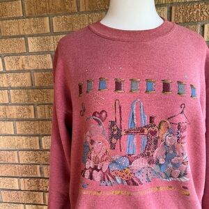 Vintage sewing scene sweatshirt
